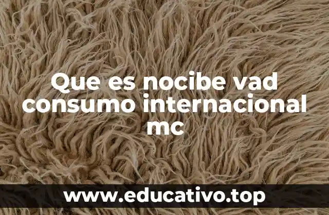 Que es nocibe vad consumo internacional mc
