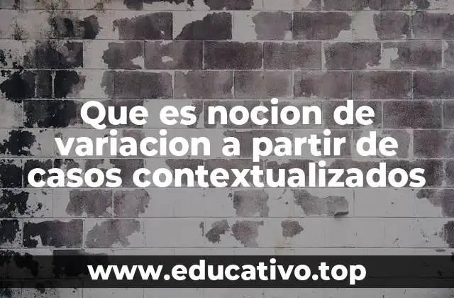 Que es nocion de variacion a partir de casos contextualizados