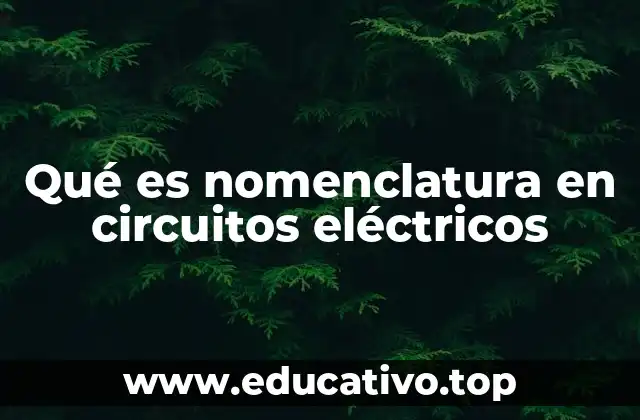 Qué es nomenclatura en circuitos eléctricos