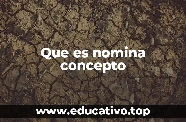 Que es nomina concepto