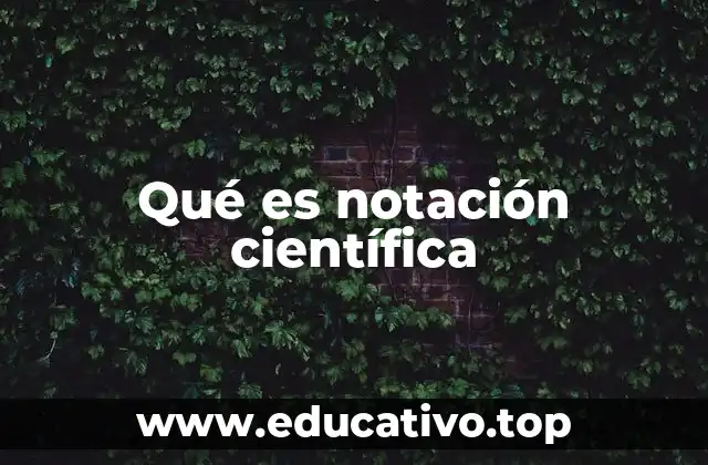 Qué es notación científica