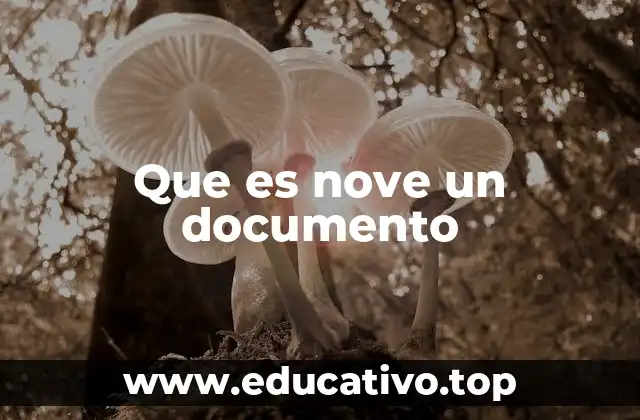 El uso coloquial de frases como nove un documento