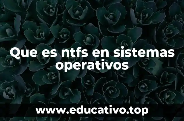 Que es ntfs en sistemas operativos