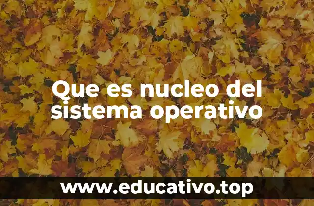 Que es nucleo del sistema operativo