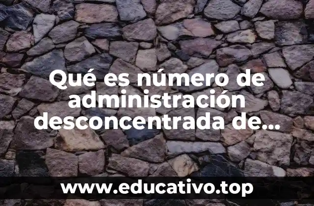 Qué es número de administración desconcentrada de auditoría fiscal