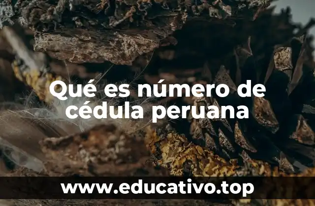 Qué es número de cédula peruana