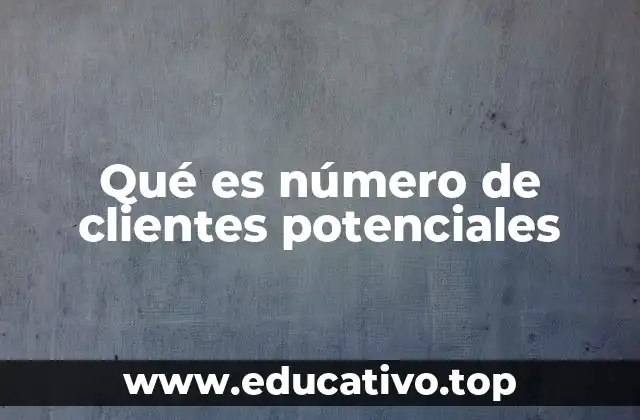 Qué es número de clientes potenciales