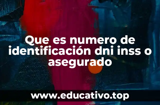 Que es numero de identificación dni inss o asegurado