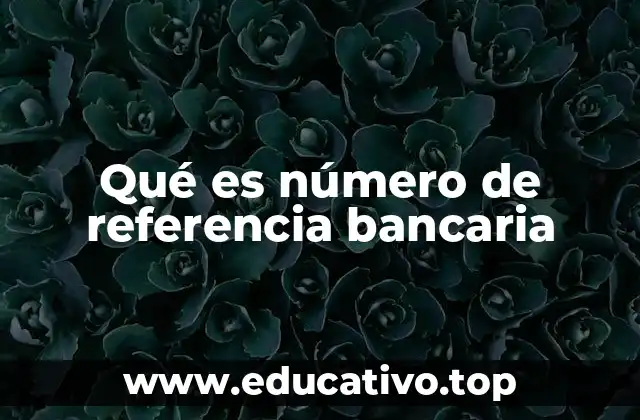 Qué es número de referencia bancaria
