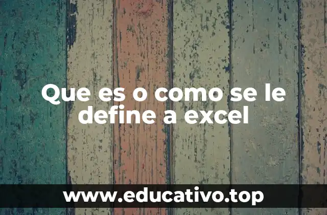 Que es o como se le define a excel
