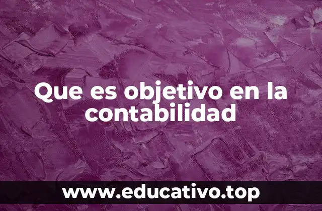 Que es objetivo en la contabilidad