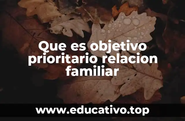 La importancia de los objetivos claros en la dinámica familiar