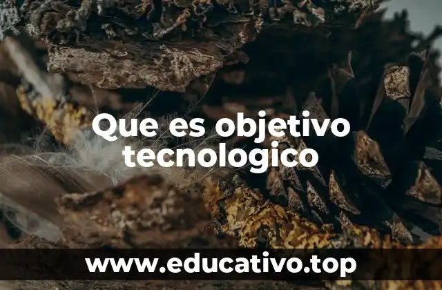 Que es objetivo tecnologico