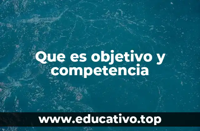 Que es objetivo y competencia