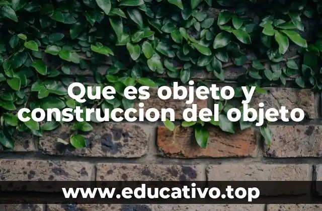 Que es objeto y construccion del objeto