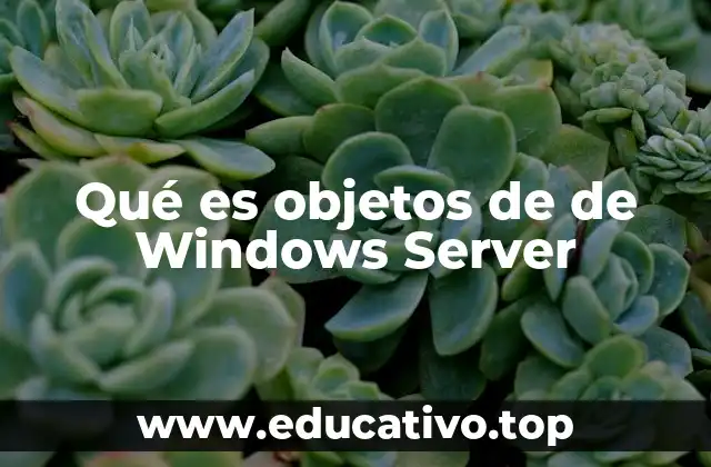 Qué es objetos de de Windows Server