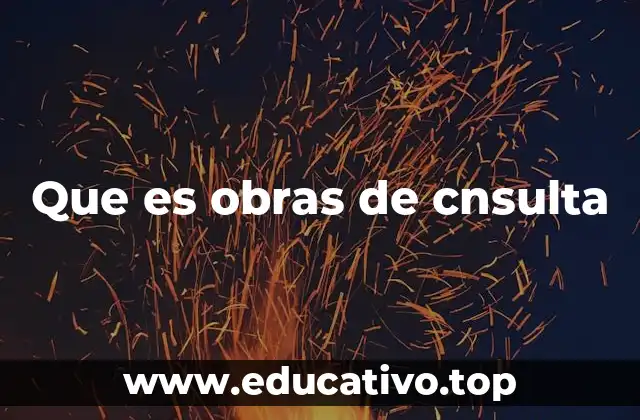 Que es obras de cnsulta