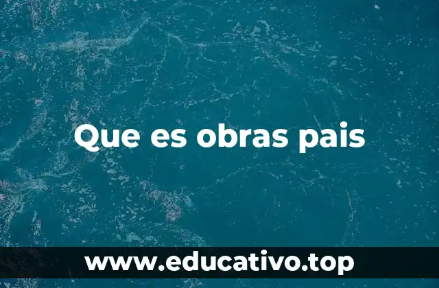 Que es obras pais