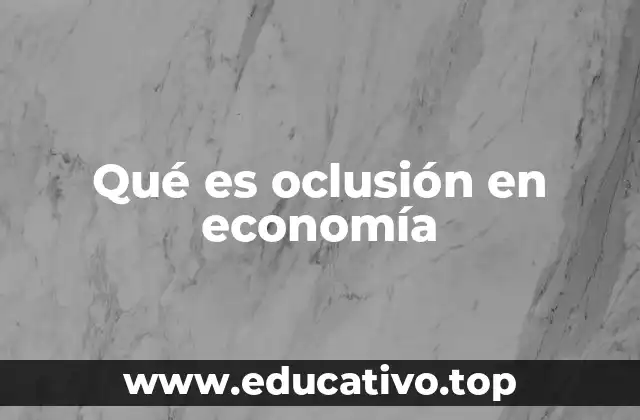 Qué es oclusión en economía
