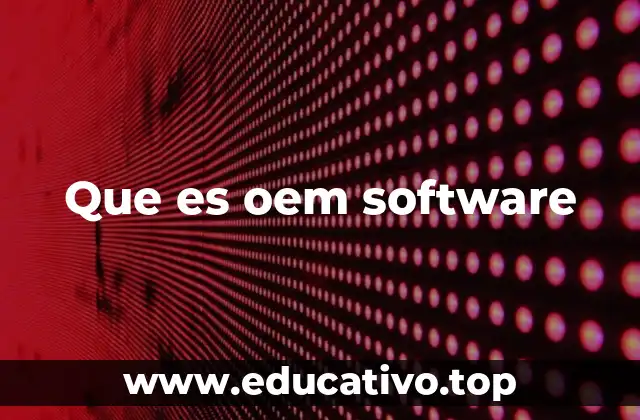 Que es oem software