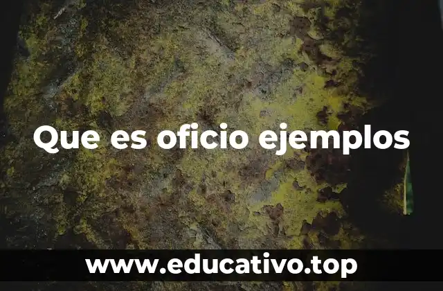 Que es oficio ejemplos