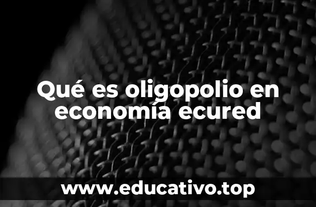 Qué es oligopolio en economía ecured