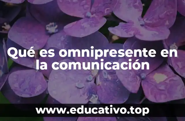 Qué es omnipresente en la comunicación