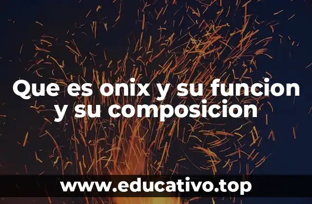 Que es onix y su funcion y su composicion