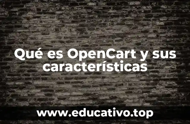 Qué es OpenCart y sus características