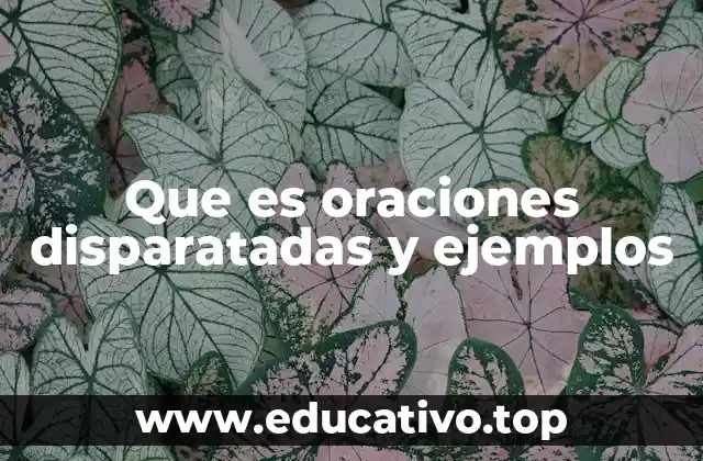 Que es oraciones disparatadas y ejemplos