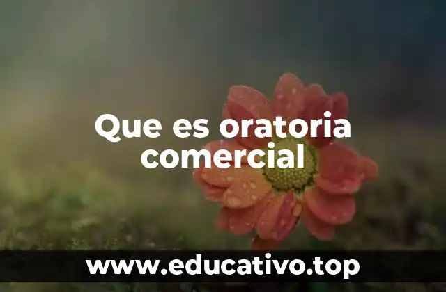 Que es oratoria comercial