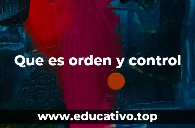 Que es orden y control