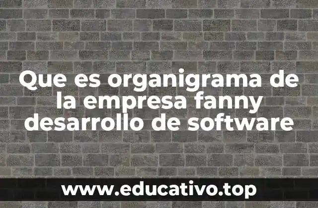 Que es organigrama de la empresa fanny desarrollo de software