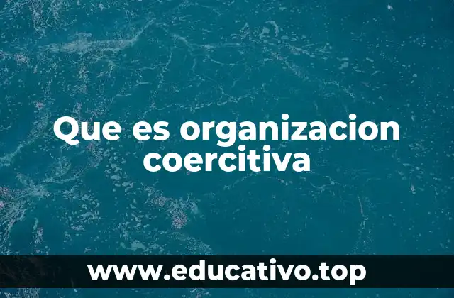 Que es organizacion coercitiva