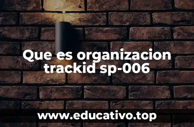 Que es organizacion trackid sp-006