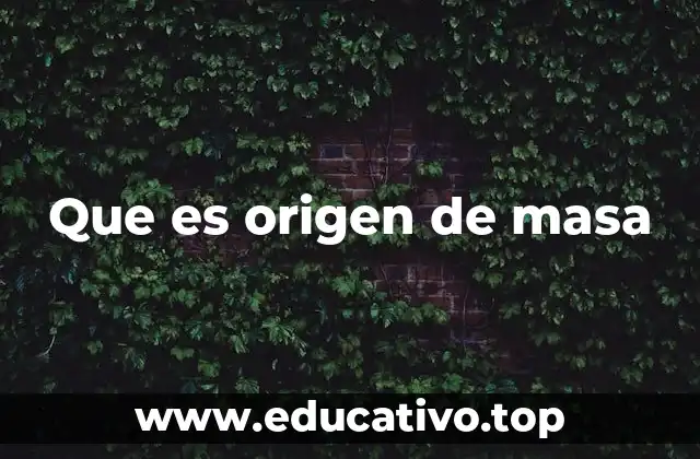 Que es origen de masa