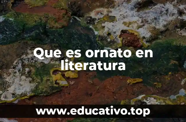 Que es ornato en literatura