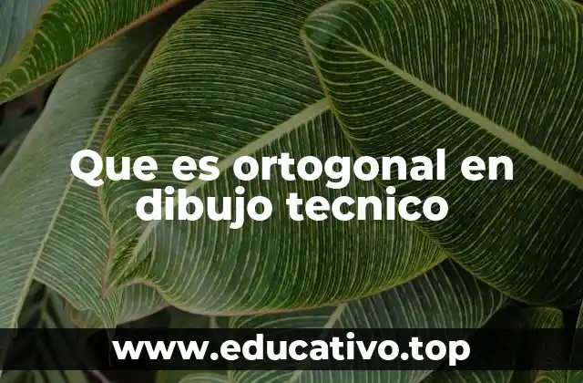 Que es ortogonal en dibujo tecnico