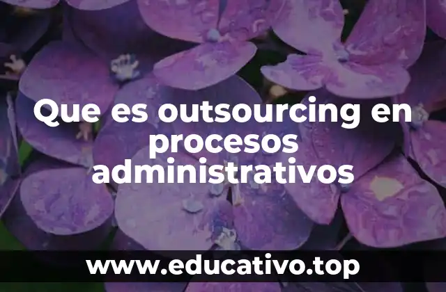 Que es outsourcing en procesos administrativos