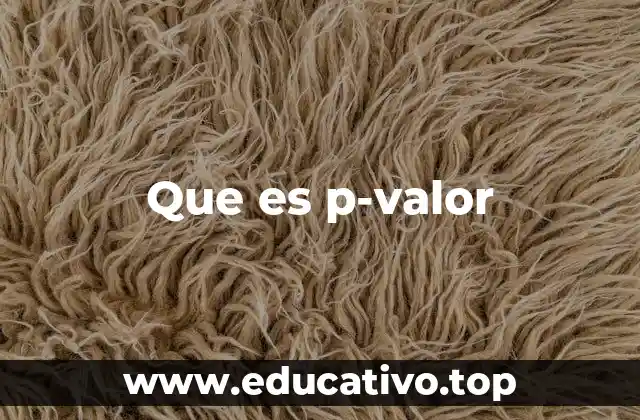 Que es p-valor