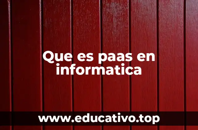 Que es paas en informatica