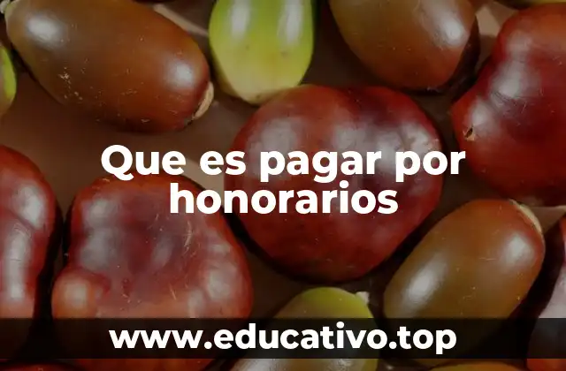 Que es pagar por honorarios