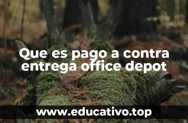 Que es pago a contra entrega office depot