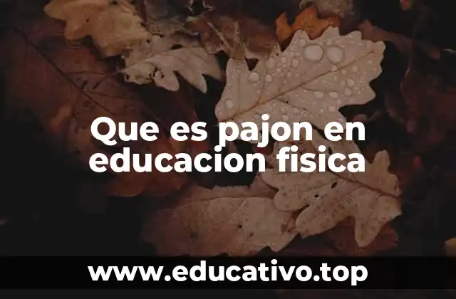 Que es pajon en educacion fisica
