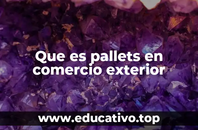 Que es pallets en comercio exterior