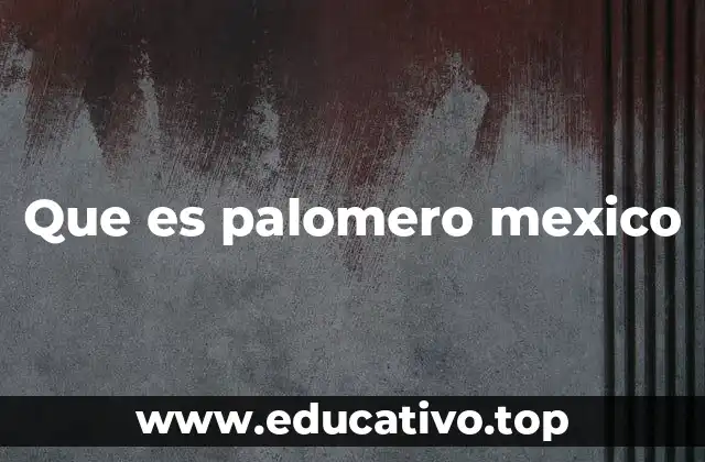 Que es palomero mexico