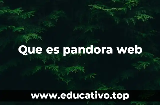 Que es pandora web