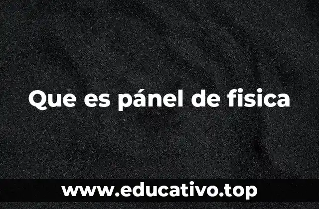 Que es pánel de fisica