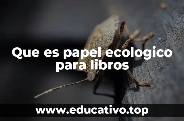 Que es papel ecologico para libros
