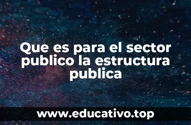 Que es para el sector publico la estructura publica